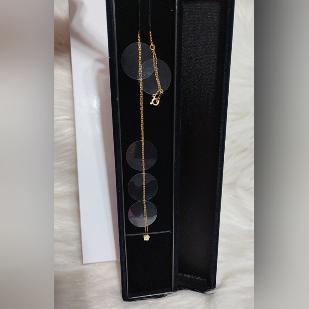 SALE! 18k Yellow Gold 6 Piece Diamond Cluster Necklace W Box - Picture 6 of 14